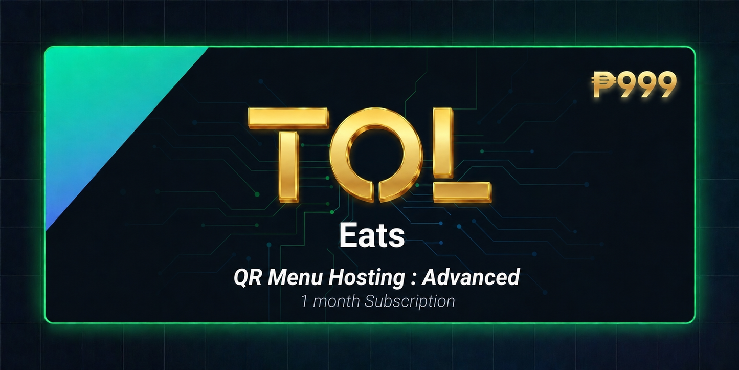 TOL Eats : QR Menu Hosting