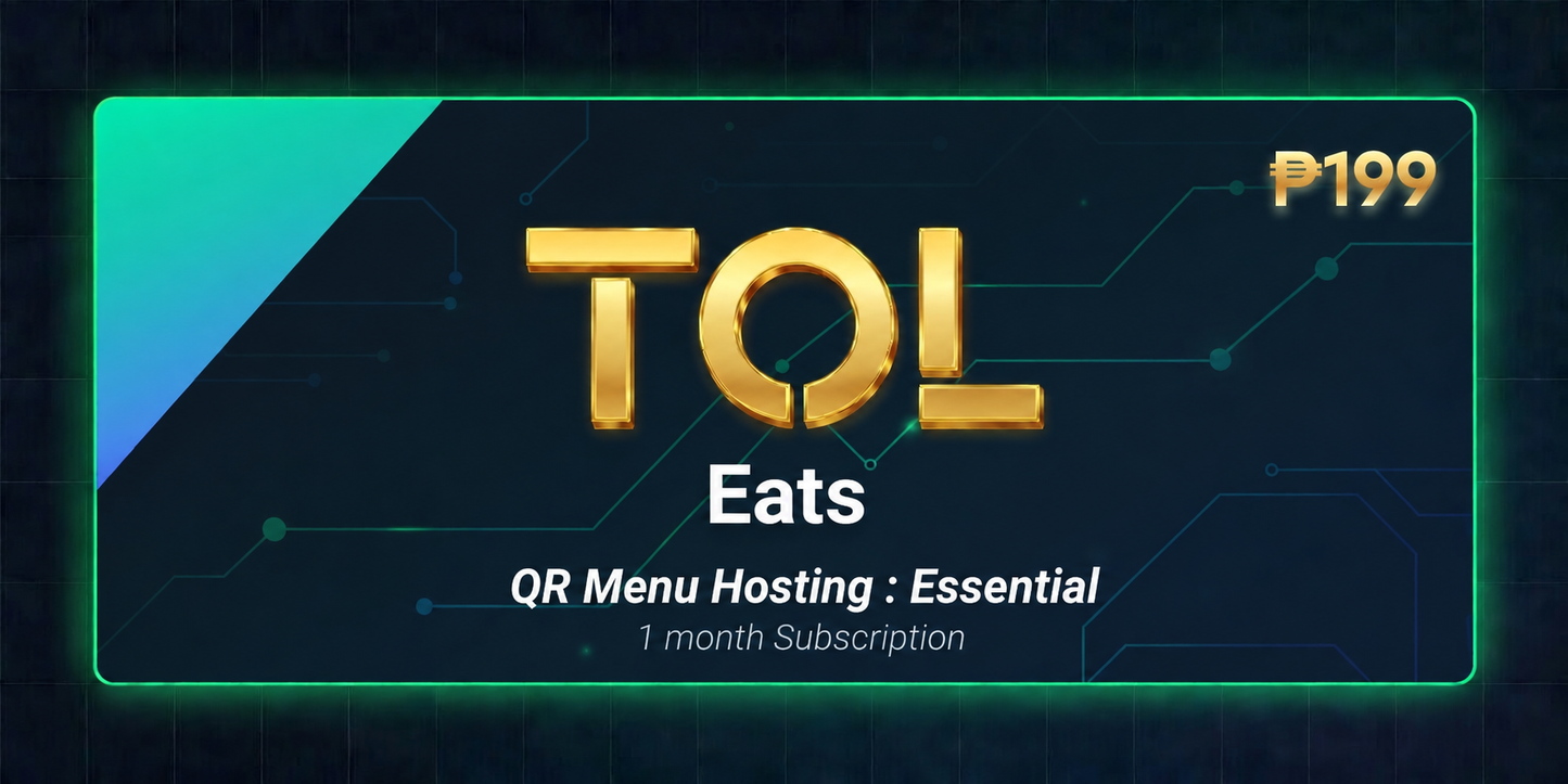 TOL Eats : QR Menu Hosting
